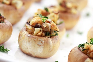 Stuffed Raw Mushrooms