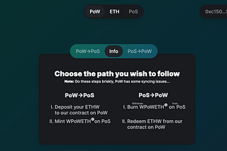 MergeSwap: the ETH (PoW) <> ETH (PoS) bridge