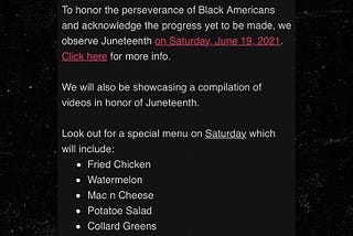 Hey IKEA, I fixed your Juneteenth menu for you.