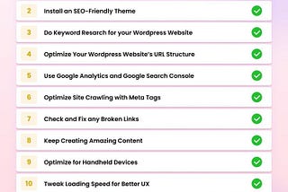 Checklist for Optimizing a #WordPress Website for #SEO.