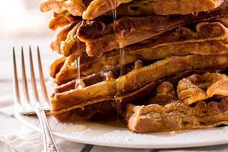 Simple Pumpkin Waffles