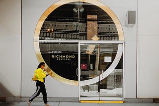 photo by Ryan Donovan of the iconic round window at the front of Richmond Station — his favourite aspect of the restaurant.