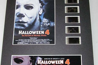 Halloween 4 The Return of Michael Myers 1988 John Carpenter horror 8x10 theatrical 35mm Movie Film Cell display