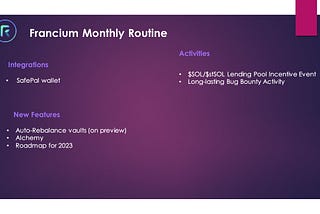 Monthly Routine ( December 2022)