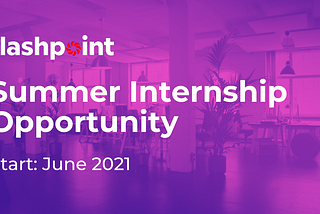 Flashpoint Summer Internship