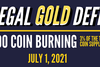 Regal Gold Coins: 3% Coin Burning