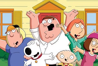 The Griffin family in “Family Guy”