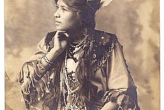 Seneca Nation female archer c.1908 — Photographer unknown to me