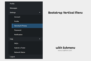 Bootstrap Vertical Menu with Submenu on Click
