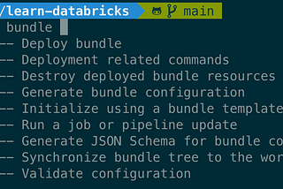 Auto-completion in Databricks CLI (bundle command)