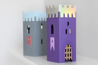 Castle SVG Cutting Files for Cricut + Other Paper Cutting Machines / Princess Party Decoration / Little Prince Royal Birthday / 3D House