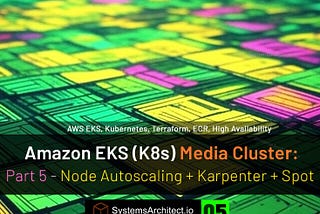 Amazon EKS (K8s) Media Cluster: Part 5 — Node Autoscaling with Karpenter + Spot instances