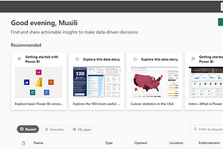 This is a Rectangle Box with a view of the Power BI Home tab