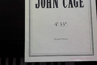 the cover of the score for John Cage’s 4'33"