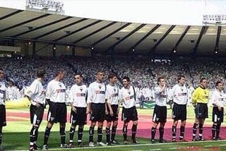 Dunfermline Athletic lineup at Hampden for the 2004 Scottish Cup Final