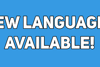 New languages available!