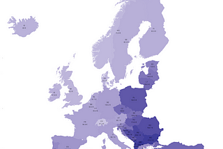 The real value of 100 € in Europe