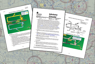Image of a chart and pages of an Advisory Circular.