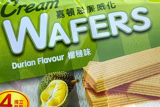 The Unbearable Durian Wafer, or The Art of Losing a Fight against a Fruit