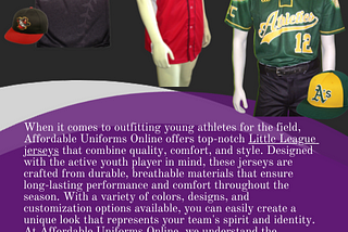 Little League Jerseys For Youth baseball