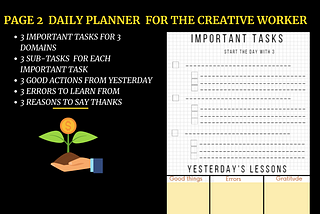 Page Two of My Daily Planner Builds a Better Me