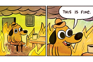 This Is Fine comic panels