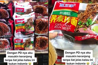 Viral Indomie KW Beraksara Mandarin di China, Awas Tertipu!