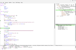 Debug Go (golang) with emacs