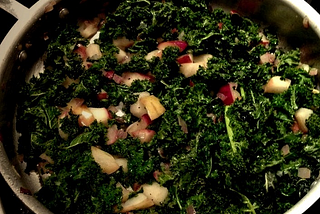 Side Dish — Greens — Sauteed Kale with Apples