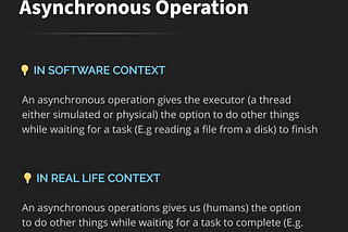 bitsize #1: What is an asynchronous operation?