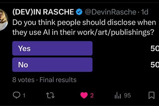 Creativity & Collaboration: An AI Transparency Poll Tiebreaker!