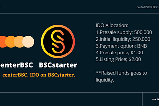 IDO on BSCstarter.