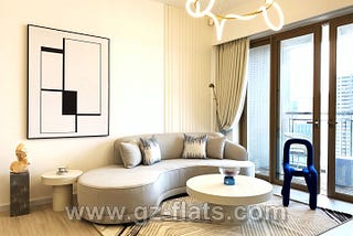 Rent in Guangzhou bright elegant apartment in city center
