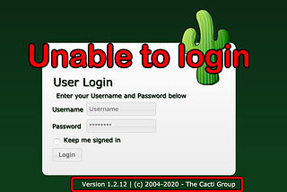 The cacti 1.2.12 unable to log in after fresh install