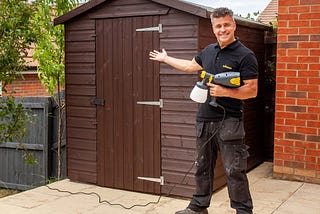 Can you paint a wooden shed with spray paint?