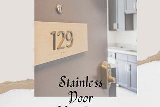 How to Select Best Stainless Door Numbers??