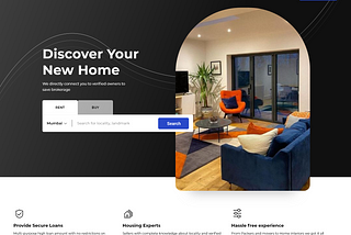 Real Estate home page hero section
