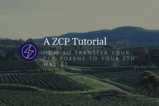 How to Transfer your ZCC Tokens from your ZeroCarbon Online Wallet to your ETH Wallet