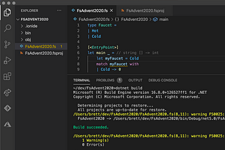 Building an F# console app via CLI using the .NET 5 SDK