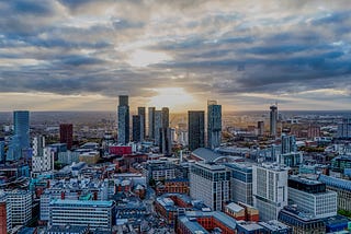 Manchester Skyline by Drone