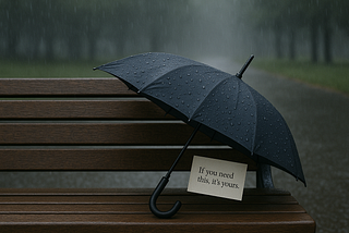The Umbrella Left on the Bench