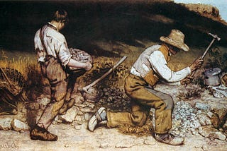 Painting “The Stone Breakers” by Gustave Courbet, 1849, source: Wikipedia