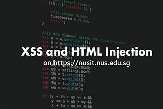 Stored XSS and html Injection on Subdomain NUS ( https://nusit.nus.edu.sg/ )