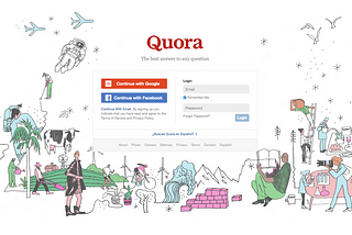 Why does Quora have a lot of illustrations on its sign-up page? Are we losing focus on sign-up?