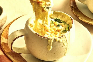 Side Dish — Grits — Microwave Corn Cheese Grits in a Mug