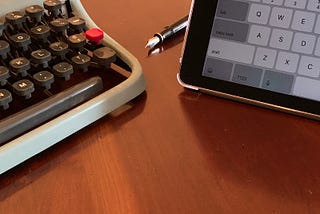 Fountain pen, typewriter, iPad: changing tools.