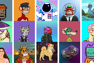 Collection of various avatar NFTS