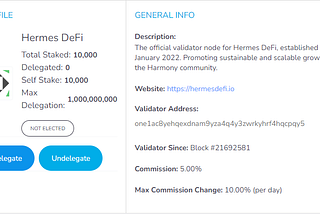 Creation of the Hermes DeFi official Harmony Validator Node
