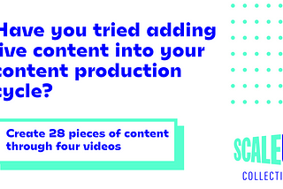 How to make 28 pieces of content from four videos