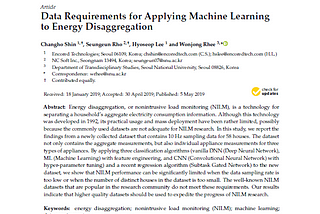 Data Requirements for Applying Machine Learning to Energy Disaggregation